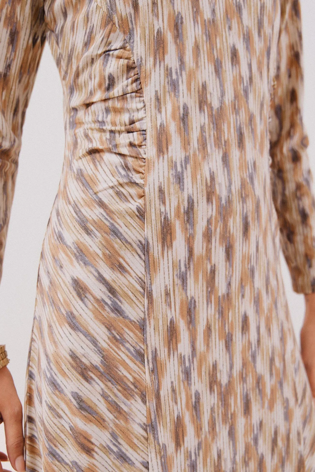 Vestido estampado frunces