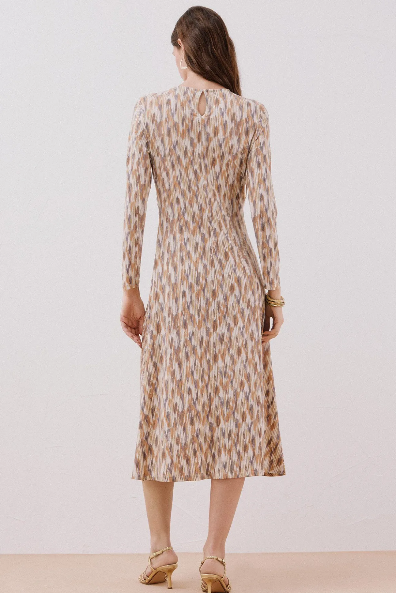 Vestido estampado frunces