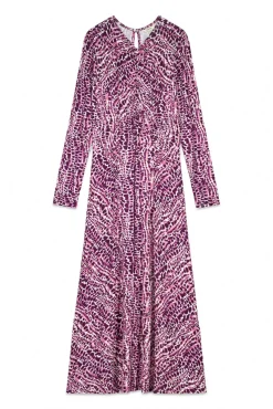 Vestido estampado frunces