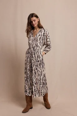 Vestido estampado pliegue