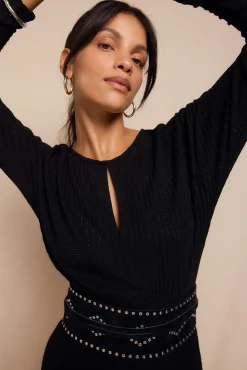 Vestido estructura manga murciélago