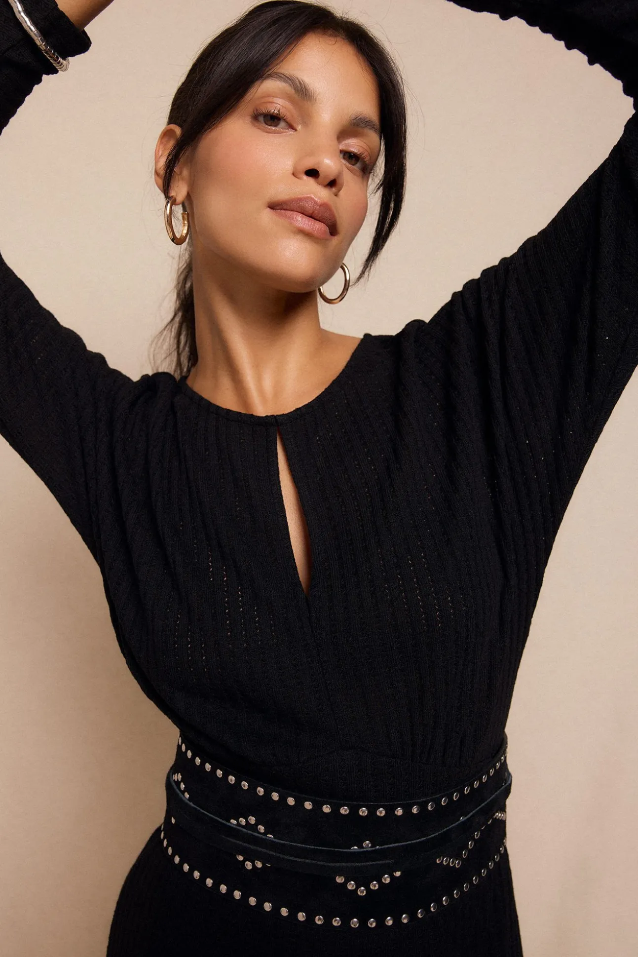 Vestido estructura manga murciélago