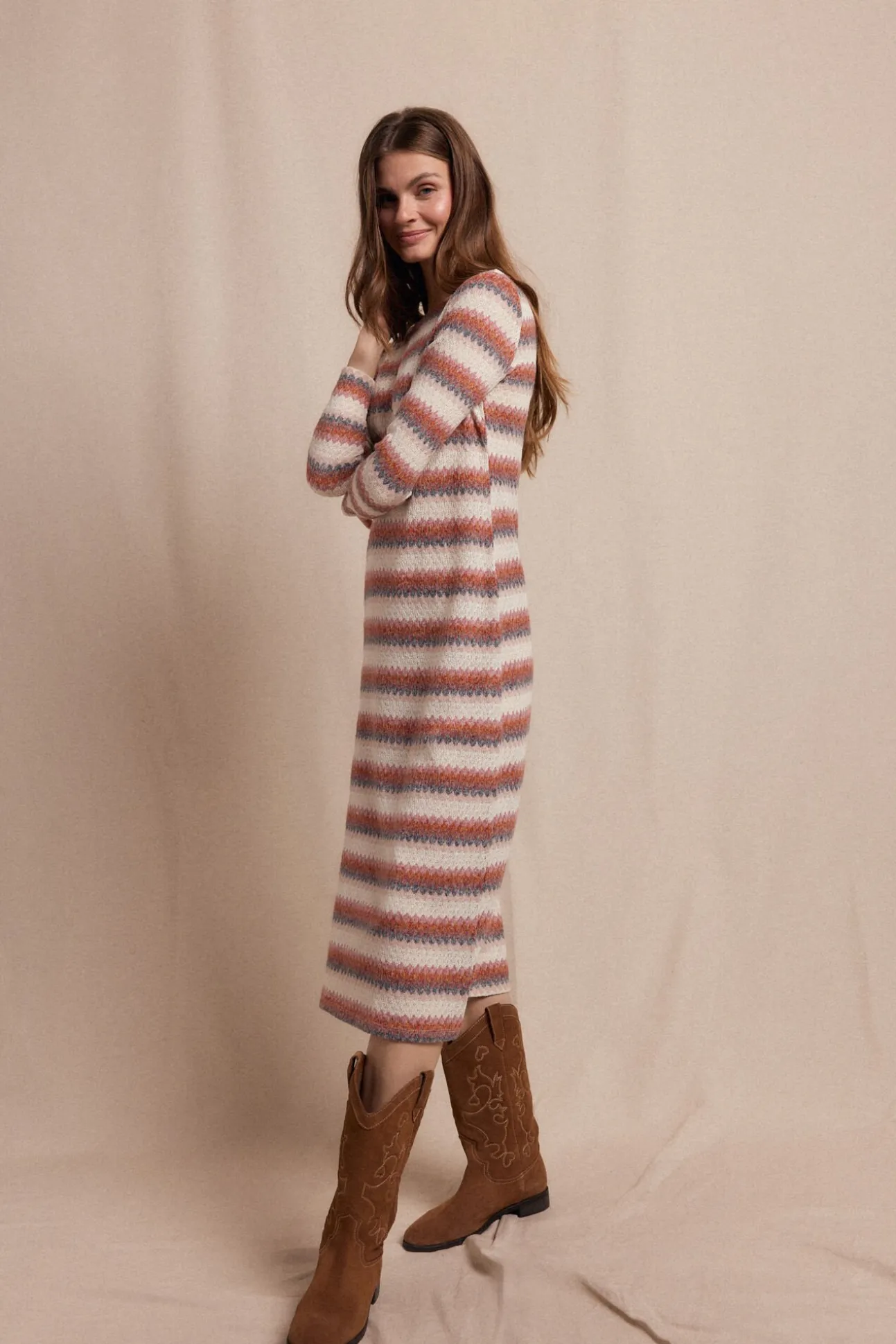 Vestido estructura multicolor