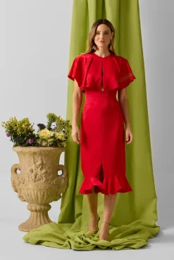 Vestido event collection capa jacquard