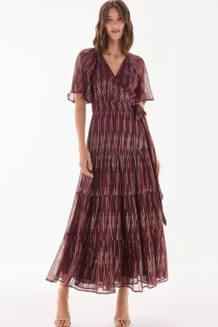 Vestido georgette con lurex