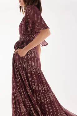 Vestido georgette con lurex