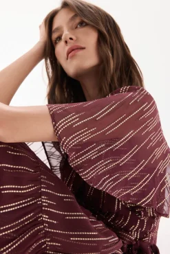 Vestido georgette con lurex