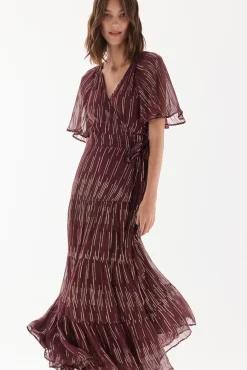 Vestido georgette con lurex