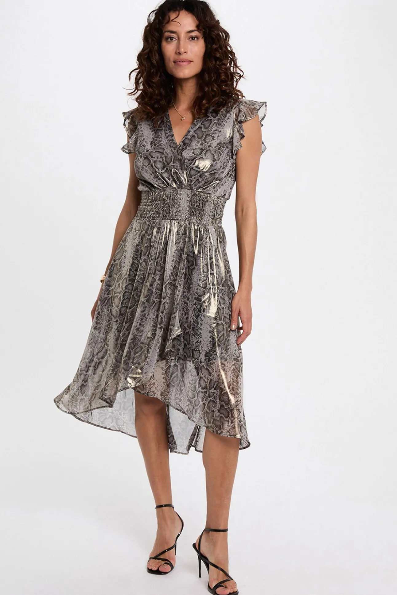 Vestido largo cruzado