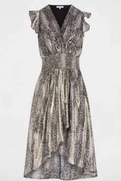 Vestido largo cruzado