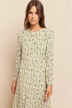 Vestido largo estampado