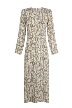 Vestido largo estampado