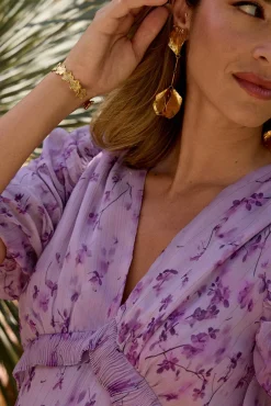 Vestido largo estampado