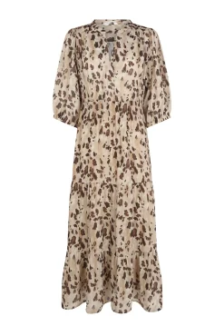 Vestido largo estampado ajustado