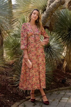 Vestido largo flores