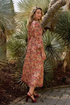 Vestido largo flores