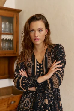 Vestido largo Sabrina estampado astrid