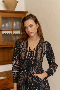 Vestido largo Sabrina estampado astrid