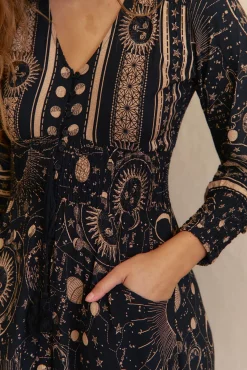 Vestido largo Sabrina estampado astrid