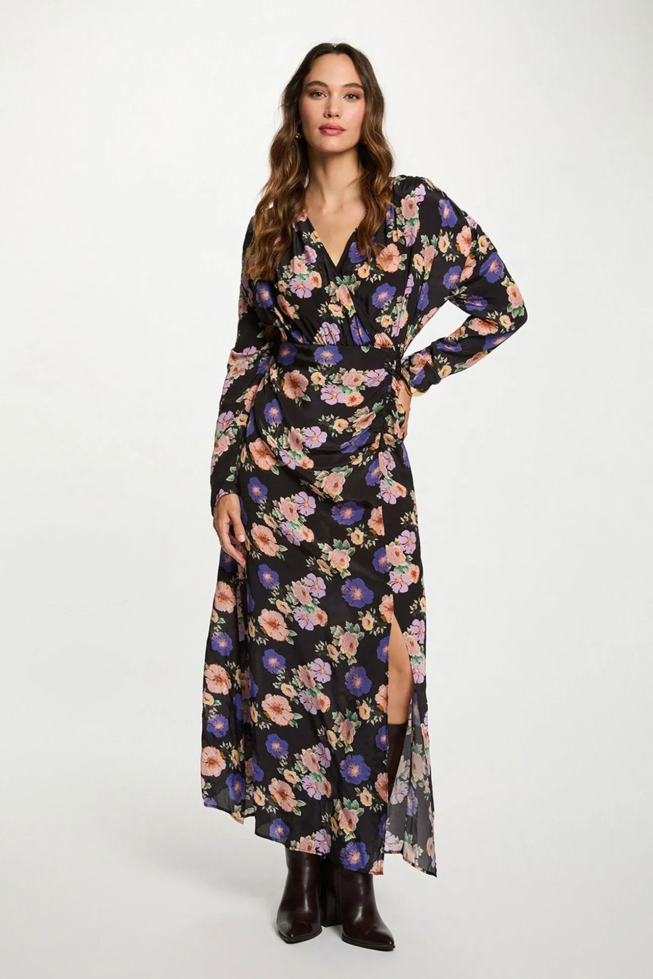 Vestido largo satinado