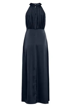 Vestido largo satinado de fiesta