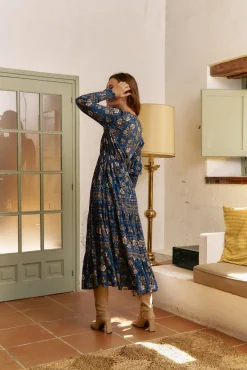 Vestido largo Stephanie estampado adeline