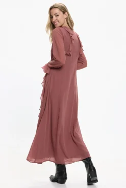 Vestido largo volantes