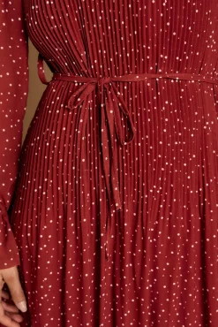 Vestido lunares granate