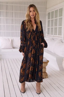 Vestido midi Boheme estampado milan