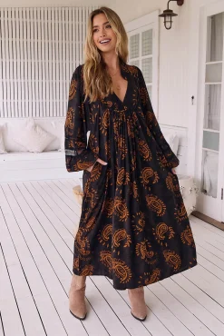 Vestido midi Boheme estampado milan