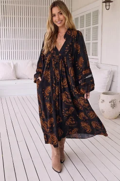 Vestido midi Boheme estampado milan