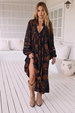 Vestido midi Boheme estampado milan