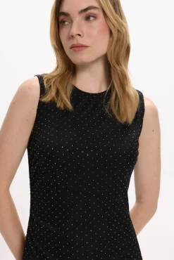 Vestido midi con brillos