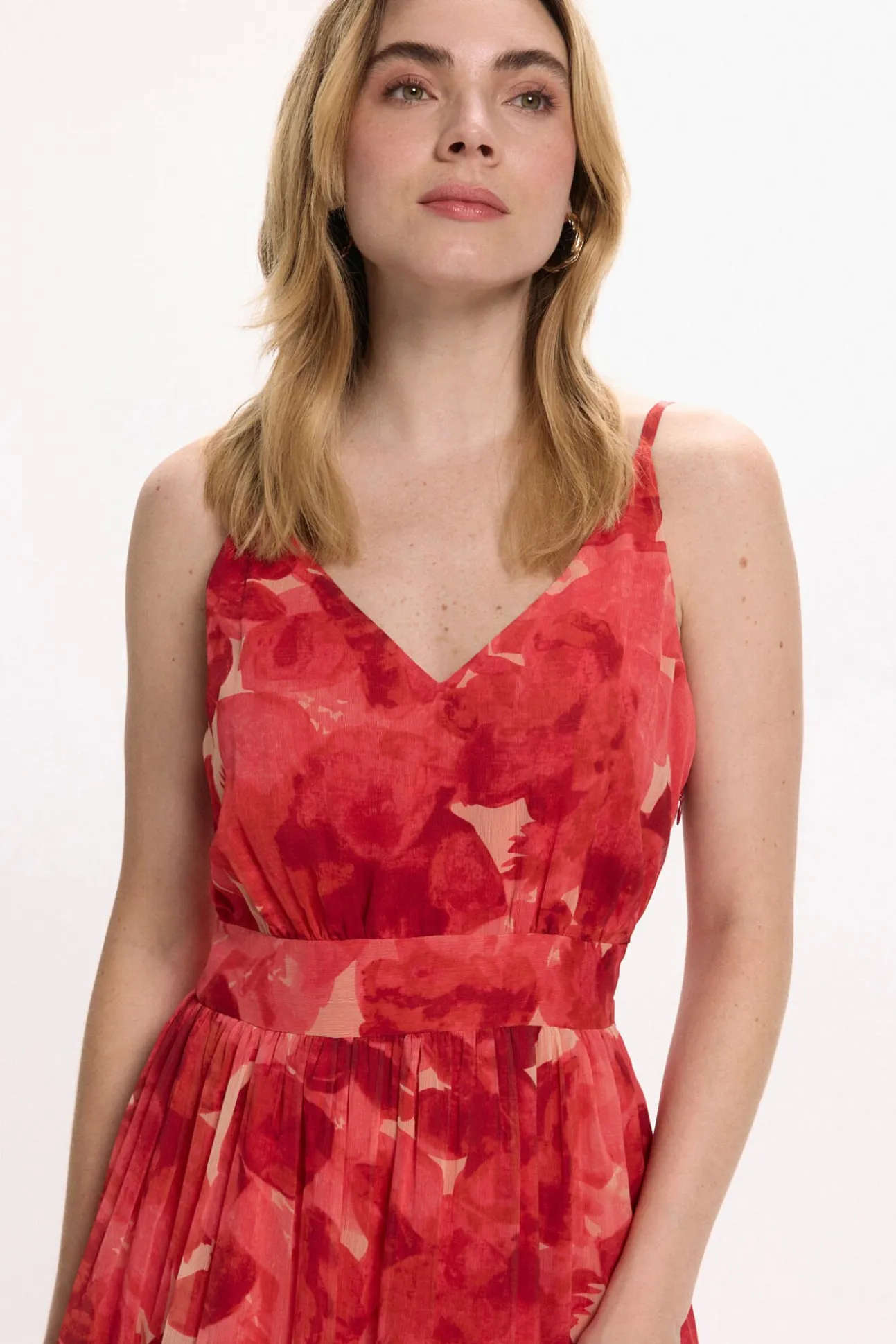 Vestido midi de flores