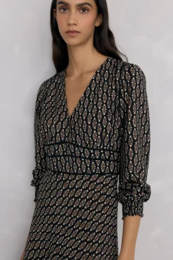 Vestido midi estampado