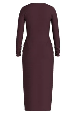 Vestido midi manga larga