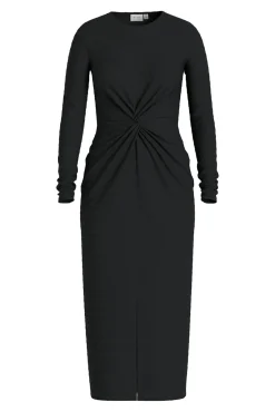 Vestido midi manga larga