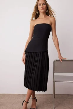 Vestido midi plisado