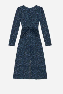 Vestido midi punto estampado