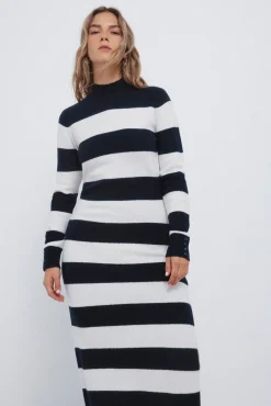 Vestido midi punto rayas kodak