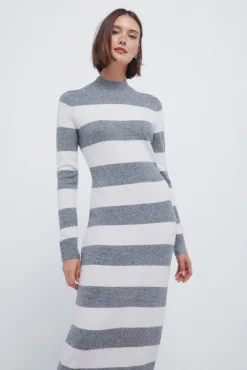 Vestido midi punto rayas kodak