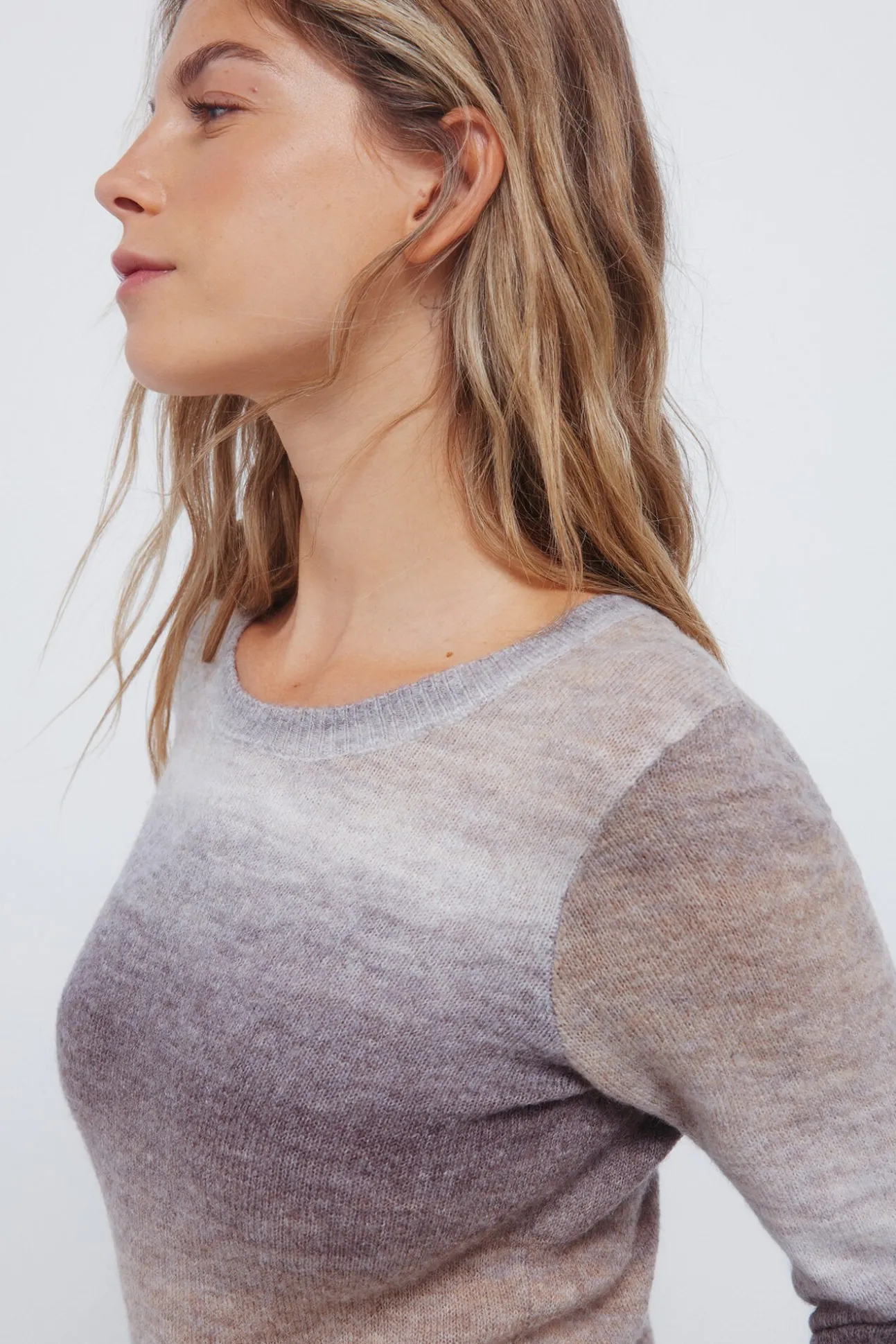 Vestido midi punto space dye