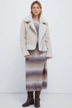 Vestido midi punto space dye