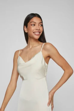 Vestido midi satinado