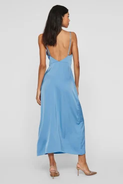 Vestido midi satinado