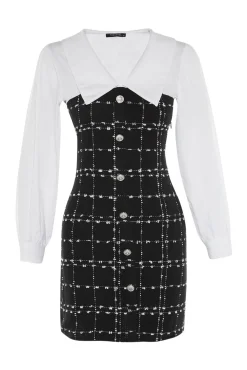 Vestido mini cuello camisero