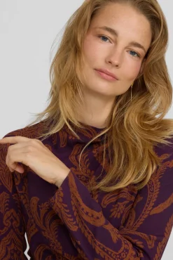 Vestido mini drapeado estampado