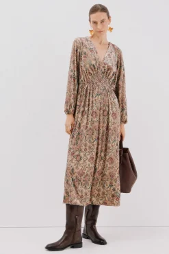 Vestido terciopelo estampado