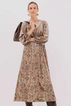Vestido terciopelo estampado