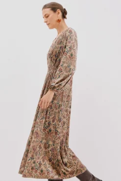 Vestido terciopelo estampado